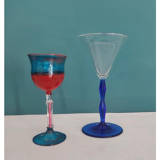 Collector's Glasses attributed to Joseph Hoffman and Venini, 1920s, Set of 2 For Sale - Image 4 of 11