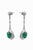 Metal Natural Zambian Emerald Earrings With Diamonds and 14k Gold For Sale - Image 7 of 8