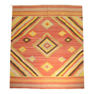 Zabihi Collection Square Room Size Turkish Kilim