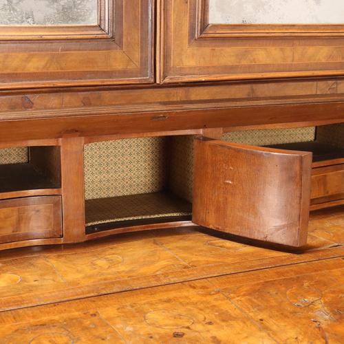 Wood Antique Italian Trumeau in Walnut For Sale - Image 7 of 14