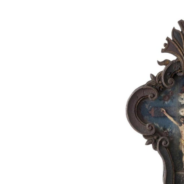 Sacred Art - Travel Oratory - 18th Century. Portuguese; 18th century; painted wood; containing a polychrome lead crucified...