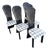 Art Deco Black Lacquered High Back Dining Chairs - Set of 5 For Sale