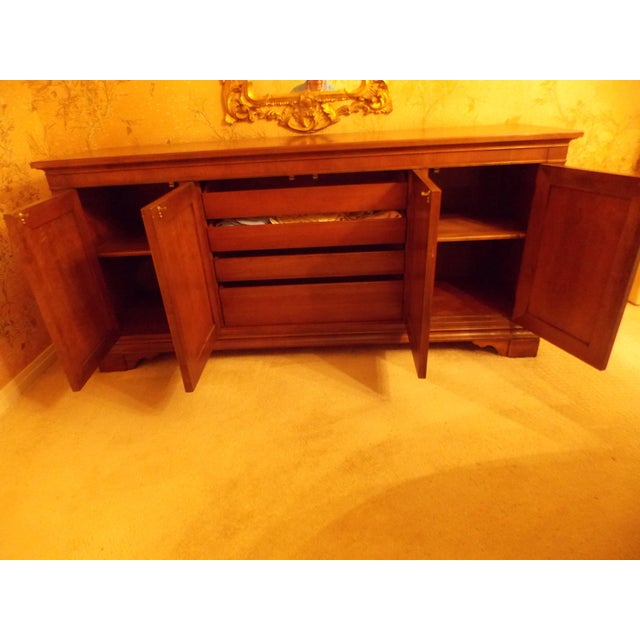 Kindel Furniture 1960s French Regency Style Cherry Wood Sideboard Cabinet by Kindel For Sale - Image 4 of 6