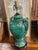 Vintage Turquoise-Green Glazed Ceramic Urn-Style Lamp For Sale - Image 4 of 8