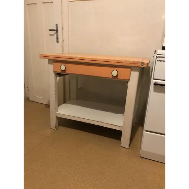 1930s Vintage Hungarian Wood Kitchen Table For Sale - Image 5 of 11