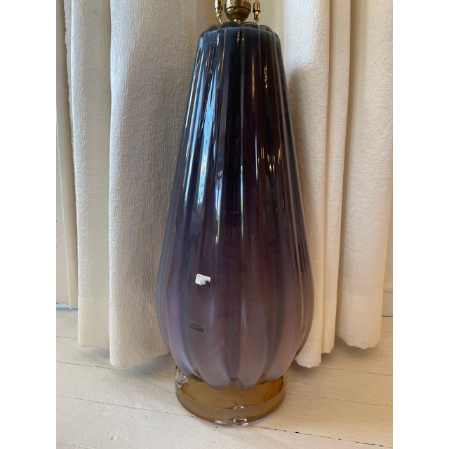 1950s 1950s Alfredo Barbini Opaline Murano Glass Lamp For Sale - Image 5 of 5