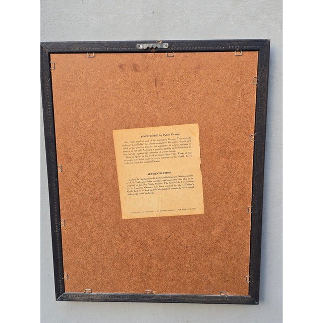 Mid 20th Century Pablo Picasso Authorized Etching of "Poor Robie" For Sale In Los Angeles - Image 6 of 6