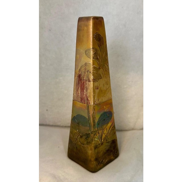 Brown Early 20th Century Weller Lasa art pottery For Sale - Image 8 of 12