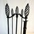 Metal 1970s Vintage Brutalist Boho Chic Wrought Iron Twisted Knob Fireplace Tools - 5 Pc Set. For Sale - Image 7 of 10