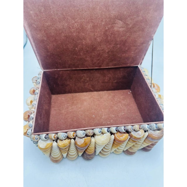 Shell Vintage Hand Crafted Shell Box For Sale - Image 7 of 7