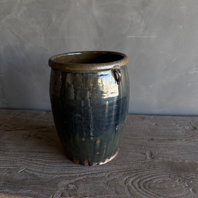 Vintage Black Glazed Pottery For Sale - Image 4 of 6