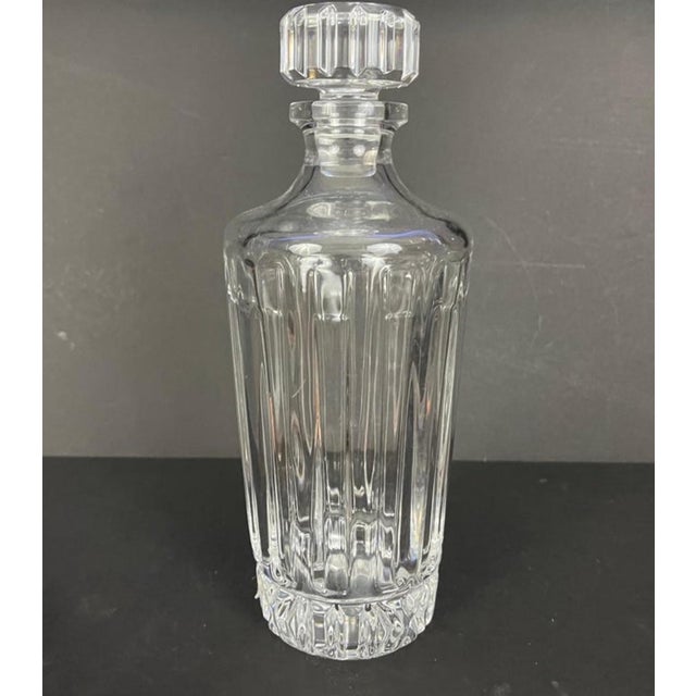 Tiffany & Co. 'Atlas' Faceted Crystal Glass Decanter & Stopper