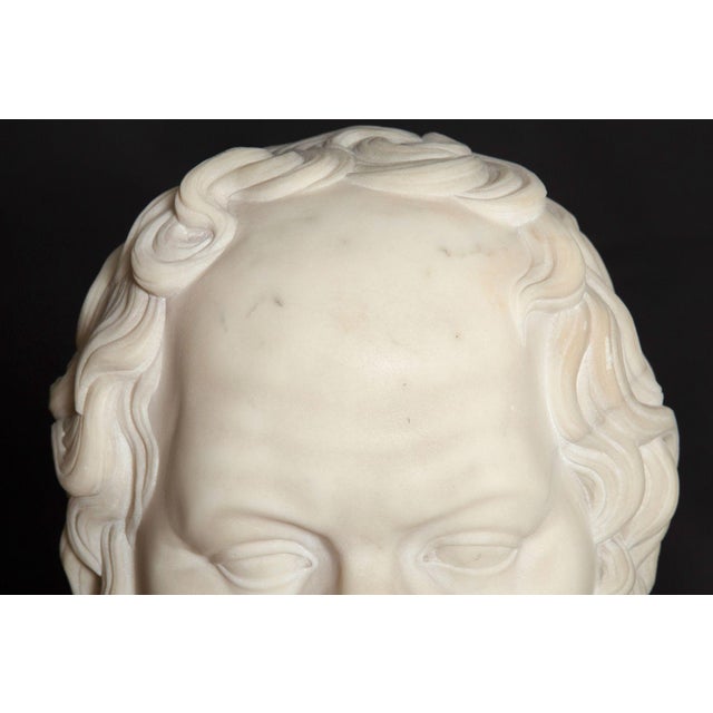 White 19th Century Antique Italian Grand Tour Marble Bust of Socrates Ca. 1860-80 For Sale - Image 8 of 17