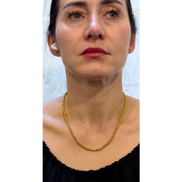 Vintage 18 Karat Yellow Gold 11 Gm, Ball Chain Necklace, 19 Inch Adjustable For Sale - Image 13 of 18