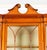 A stunning antique English Edwardian satinwood serpentine display cabinet, Circa 1890 in date, The top part is surmounted...
