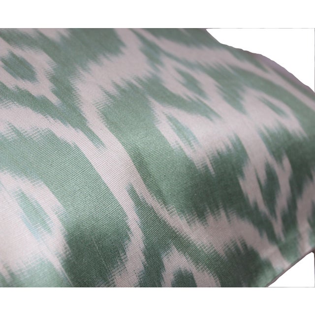 Contemporary Contemporary Silk Ikat Bohemian Throw Pillow For Sale - Image 3 of 7