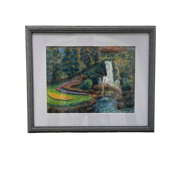 Impressionism Landscape, Pastel on Paper, Signed W. P. Burpee. For Sale - Image 10 of 10