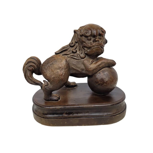1980s Vintage Foo Dog Sculpture For Sale - Image 11 of 11