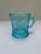 Turquoise Vintage Turquoise Glass Cup For Sale - Image 8 of 8