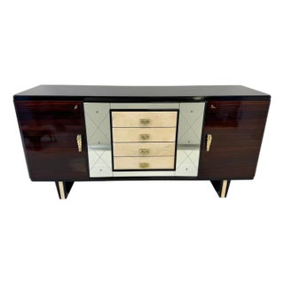Italian Art Deco Sideboard in Macassar Parchment by Osvaldo Borsani, 1940s For Sale
