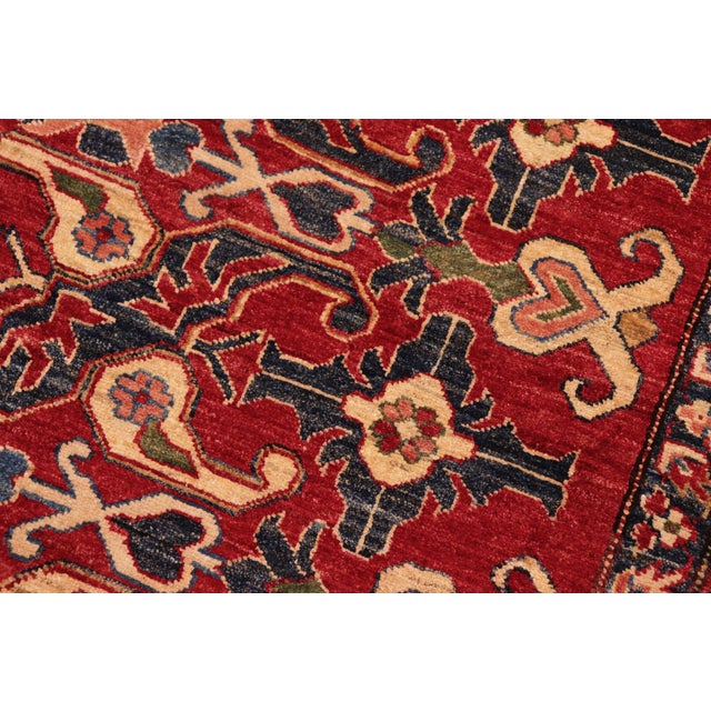 1980s Tribal Super Kazak Red/Beige Wool Rug - 7'8'' X 11'2'' For Sale - Image 5 of 10