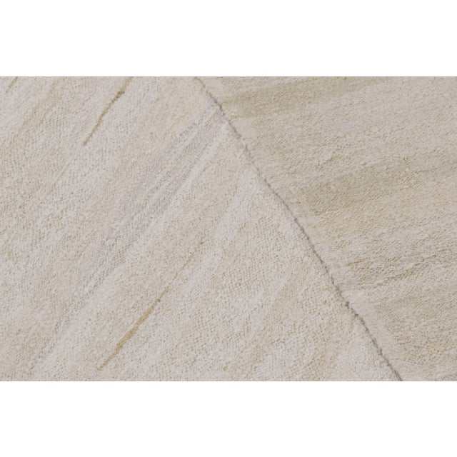Textile Vintage Solid Kilim in Beige, Gold and Cream Tones With Striae - Rug & Kilim For Sale - Image 7 of 7