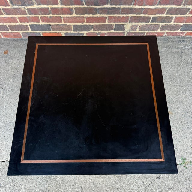 Late 20th Century Studio Made Postmodern Copper and Wood Game Table Karl Springer? For Sale - Image 5 of 12