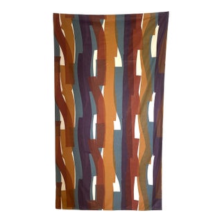 1960s Knoll Textile Fabric Wall Art Rare Mid Century Modern Vintage For Sale