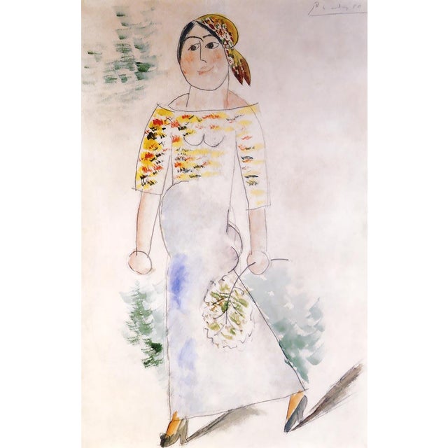 Artist: Pablo Picasso Title: Catalan Medium: Giclee Marks: L.E numbered Paper size: watercolor paper 19 x 13 inch Printed:...