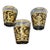 Vintage Culver LTD Ebony Baroque Gold Lowball Glasses - Set of 3 For Sale