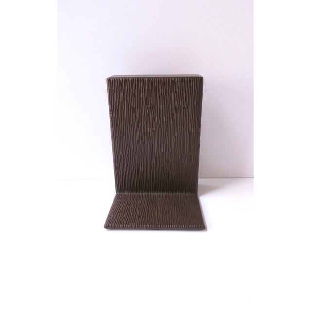 Contemporary Leather Bookend Brown Epi After Louis Vuitton LV For Sale - Image 3 of 11