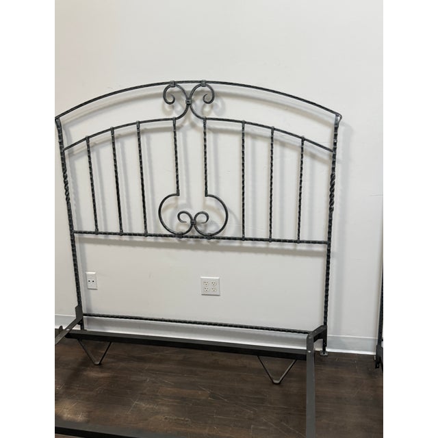 Full Size Claudio Rayes Wrought Iron Bed Frame, Model 28 For Sale - Image 11 of 12