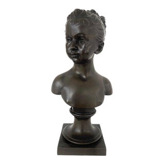 Antique French Bust of Marie Louise Brongniart After Jean Antoine Houdin For Sale