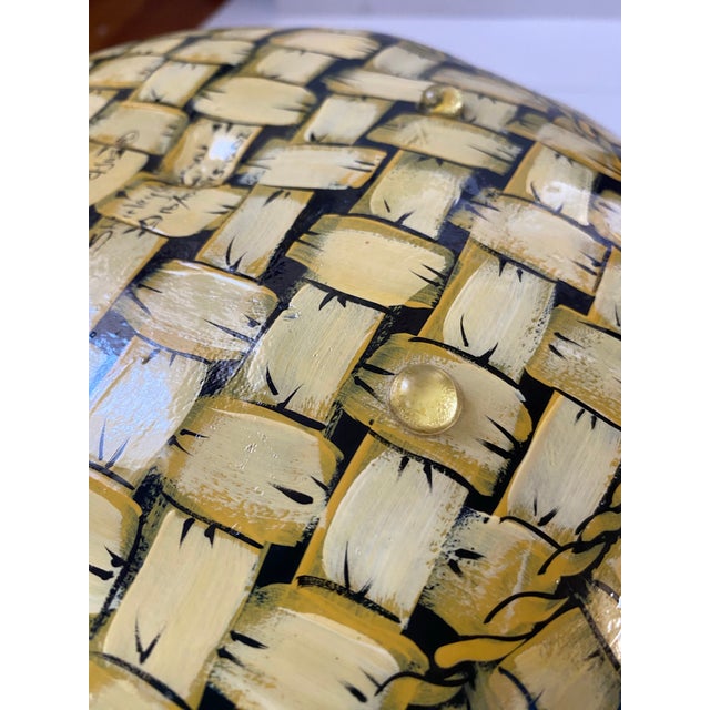 Vintage Hand Painted/Signed by Artist Large Gourd For Sale - Image 9 of 12