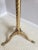 1970s Vintage Brass Pedestal Side Table With Florentine Engraving and Fine Detail For Sale - Image 4 of 11