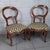Set of Antique Wooden Chairs with Green and White Floral Padding, 1900s For Sale - Image 15 of 15