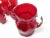 Mid-Century Modern Vintage Morgantown Crinkle Ruby Red Glass Water Goblets Iced Tea Glasses With Pitcher - 7 Pieces For Sale - Image 3 of 13