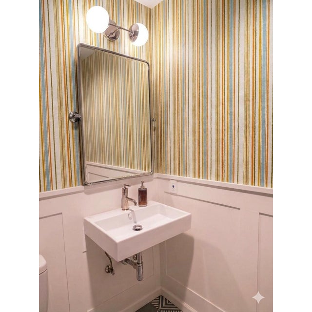 United DeSoto Vintage 1970s Striped Motif Wallcovering For Sale - Image 12 of 12