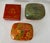 Gorgeous set of three Kashmir handmade Papier Mache boxes decorated with Persian floral patterns.
