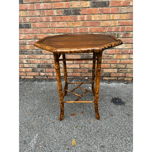 19th English Bamboo Side Table For Sale - Image 4 of 6