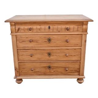 Pine Chest of Four Drawers, Denmark, Circa 1890 For Sale