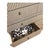 2020s Taupe & Cream Striped 10-Drawer Chest With Brass-Tone Knobs For Sale - Image 5 of 6