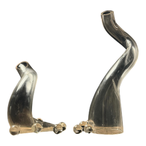 Vintage Hand Blown Biomorphic Postmodern Glass Sculpture Set (#2)