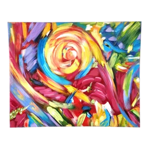 “The Birth of Sun” Contemporary Original Abstract Painting on Canvas