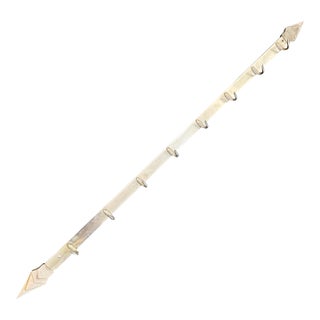 1930s Large Art Deco Arrowhead Steel Butchers Hook Wall Rack For Sale