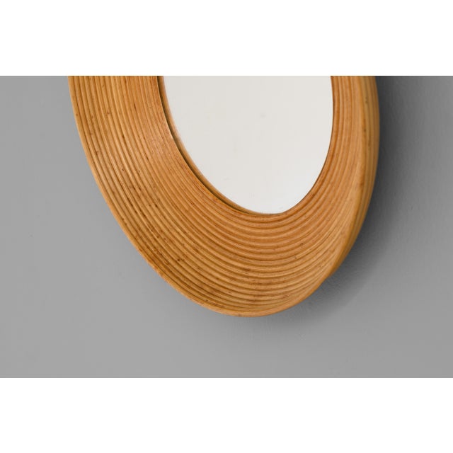 Mid-Century Cane Mirror, 1960s For Sale - Image 4 of 6