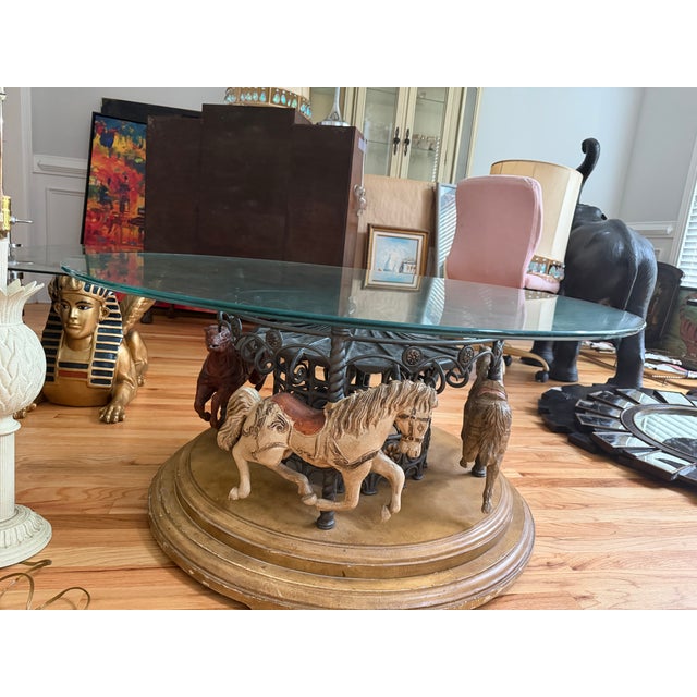 Rare Vintage Carousel Horse Coffee Table For Sale - Image 10 of 10
