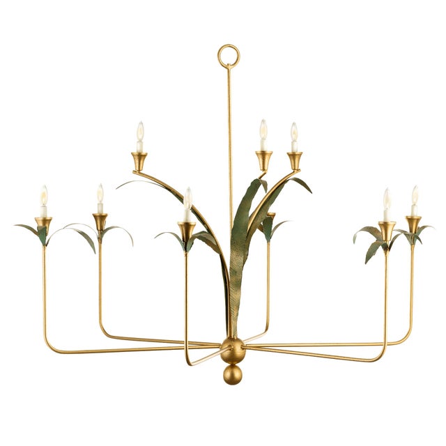 Steel leaves twist and cascade across a 55-inch expanse in warm metallic tones, like a small canopy caught mid-motion. The...