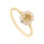 Not Yet Made - Made To Order Vintage-Inspired Natural Yellow Diamond Cluster Engagement Ring 14k Gold Size 4 For Sale - Image 5 of 17