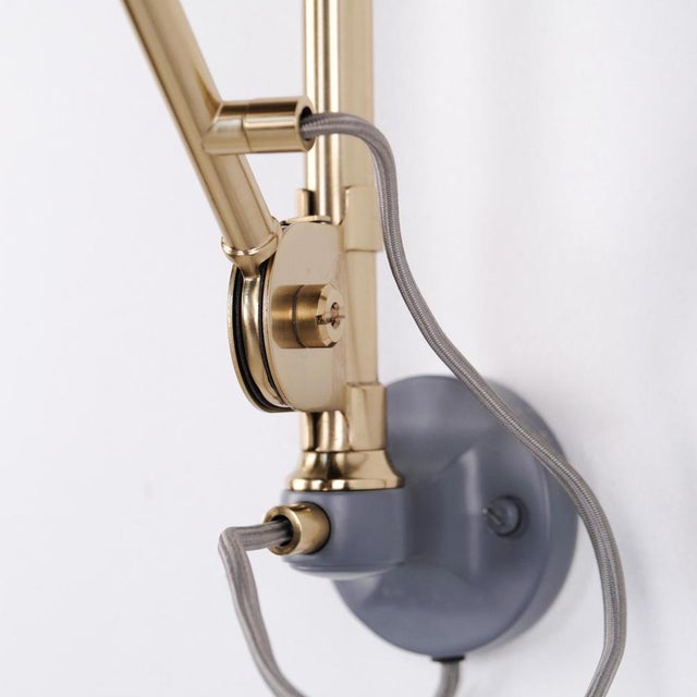Bestlite BL6 Wall Lamp in Brass and Grey by Robert Dudley Best for Gubi For Sale - Image 9 of 12